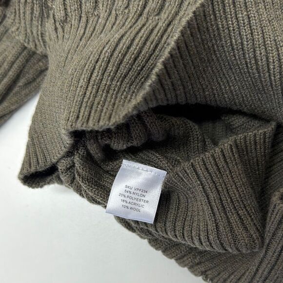 🔥Vox lux Green Crew Neck Sweater with Ruffle Detail Sz large new - Picture 6 of 6